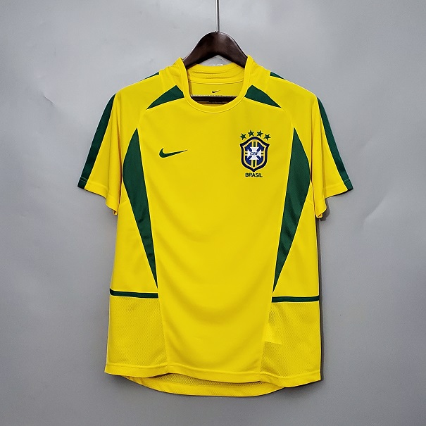 AAA Quality Brazil 2002 World Cup Home Soccer Jersey
